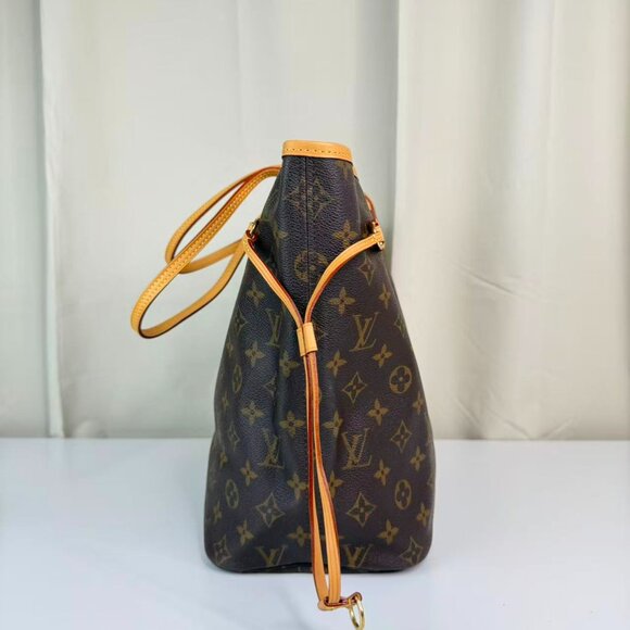 Louis Vuitton Monogram Canvas Neverfull MM Shoulder Bag Tote - Picture 3 of 6